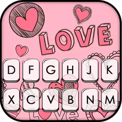 Doodle Pink Love Theme APK download