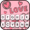 Thème de clavier Doodle Pink L