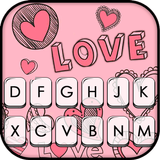 Thème de clavier Doodle Pink L icône