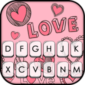 Doodle Pink Love icon