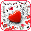 Hình nền bàn phím Doodle Red H