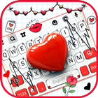 Hình nền bàn phím Doodle Red H biểu tượng