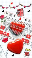 Hình nền bàn phím Doodle Red H ảnh chụp màn hình 2