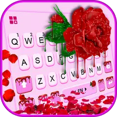 Baixar Tema Keyboard Dripping Red Ros APK