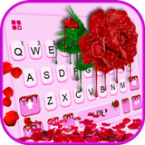 Tema Keyboard Dripping Red Ros ícone