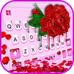 Dripping Red Rose Keyboard The