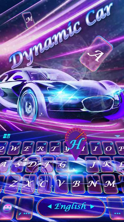 Faster Car Keyboard Theme poster