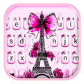 Eiffel Tower Pink Bow Keyboard