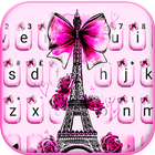 Eiffel Tower Pink Bow Keyboard icon