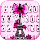 Eiffel Tower Pink Bow Keyboard icon