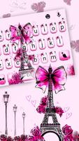 Tema Keyboard Eiffel Tower Bow imagem de tela 1