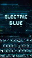 Electric Blue Tastaturhintergr Plakat