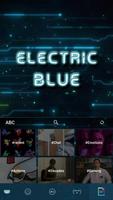 คีย์บอร์ดพื้นหลัง Electric Blu ภาพหน้าจอ 2