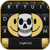 Hình nền bàn phím Emoji Skull biểu tượng