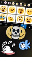 Fond de clavier Emoji Skull capture d'écran 2