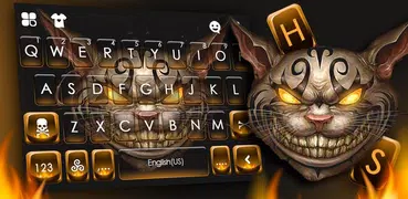 Tema Keyboard Evil Angry Cat