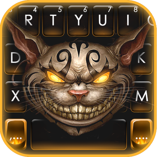 Tema Keyboard Evil Angry Cat