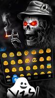 Tema Keyboard Evil Cool Skull imagem de tela 2