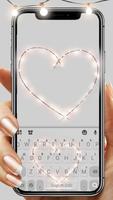 Teclado Fairy Lights Heart Cartaz