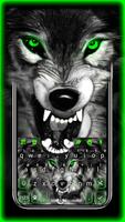 тема Fierce Wolf Green постер