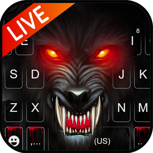 最新版、クールな Fierce Wolf のテーマキーボード