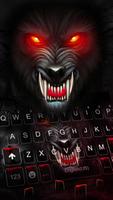 Tema Keyboard Fierce Wolf poster