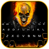 Teclado Fiery Ghost Skull ícone