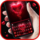 خلفية الكيبورد Fiery Red Heart APK