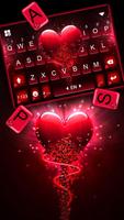 خلفية الكيبورد Fiery Red Heart تصوير الشاشة 1