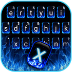 Teclado Fire Blue Neon ícone