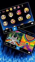 Teclado Fire Blue Neon imagem de tela 3