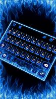 Teclado Fire Blue Neon Cartaz
