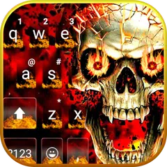 Fire Flaming Skull Keyboard Th APK download