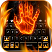 Fire Hand Keyboard Background
