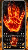 Fundo do Teclado Fire Hand Cartaz