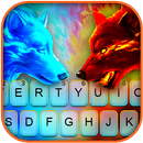 Fire Ice Wolf Keyboard Theme APK