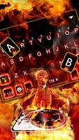 Hình nền bàn phím Fire Skull D ảnh chụp màn hình 1