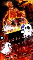 Hình nền bàn phím Fire Skull D ảnh chụp màn hình 2
