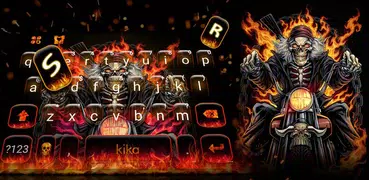 Fire Skull Rider Keyboard Them