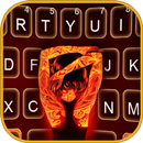 الكيبورد Fire Tattoo Girl APK
