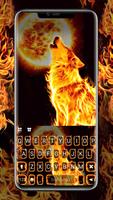 Fire Moon Wolf Plakat