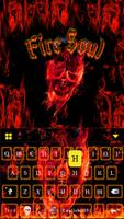 Fire Soul Skull Keyboard Theme پوسٹر