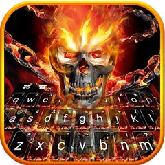 クールなFire Skullのテーマキーボード アプリダウンロード