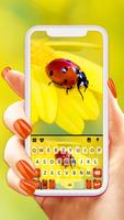 Фон клавиатуры Flower Ladybug постер