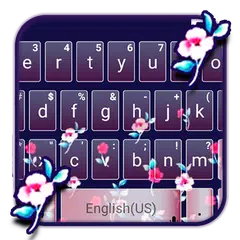 Tema Keyboard Flower Pattern