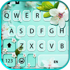خلفية الكيبورد Flowers Cyan أيقونة