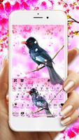 Flowers Garden Bird Plakat