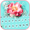 Floral Cyan Fondo de teclado