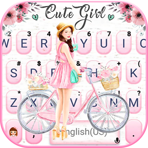 Tema Keyboard Floral Bicycle G