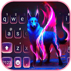 Flaming Neon Wolf icon